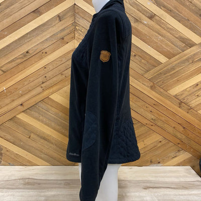 Eddie Bauer Women's Black Fleece Jacket: black-women-MD