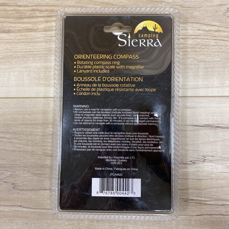 Sierra Orienteering Compass: orange-unisex-
