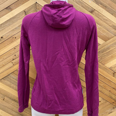 Icebreaker- Women's Sport 320 1/4 Zip Hoodie- MSRP $230: pink-women-MD