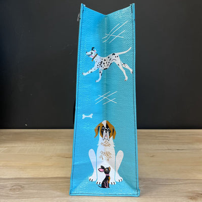 Blue Q - Multipurpose Dog Print Carryall Tote Bag - MSRP $30: Blue/Brown'White/Black--