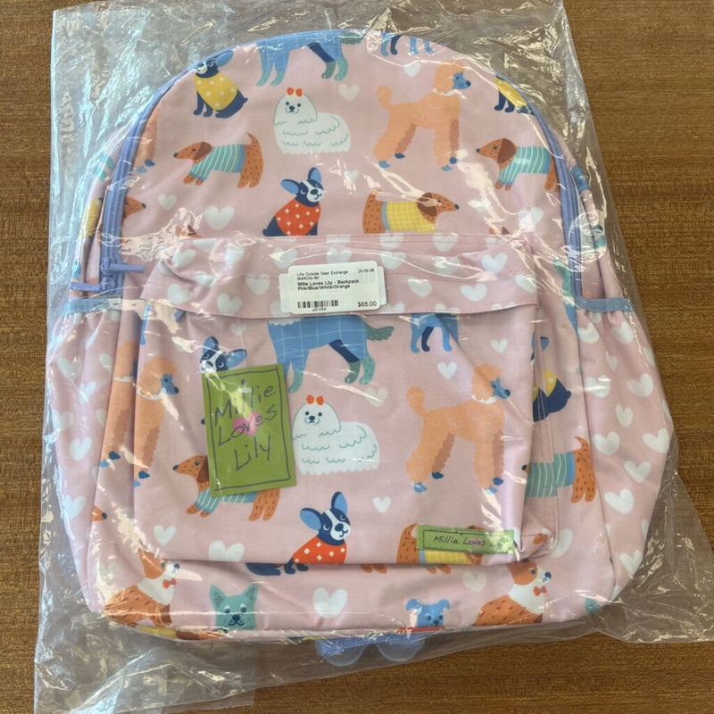 Millie Loves Lily - Backpack: Pink/Blue/White/Orange--