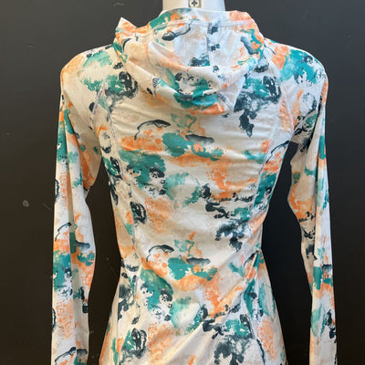 Outdoor Research - Women's Echo Printed Hoodie - MSRP $90: White/Orange/Green-women-XS