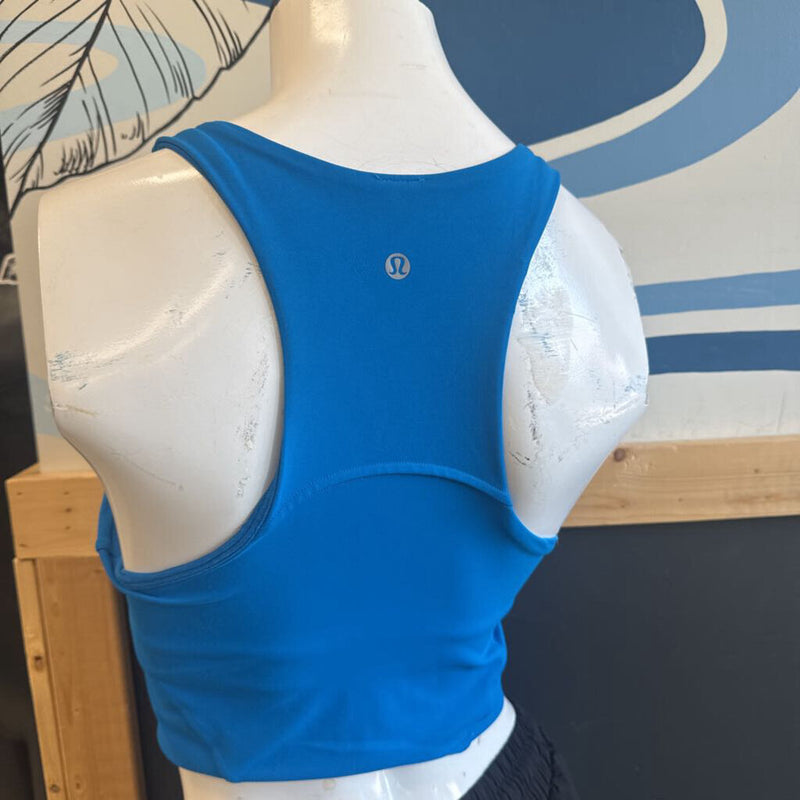 Lululemon - Cropped Tank Bra- MSRP $68: blue-women-4