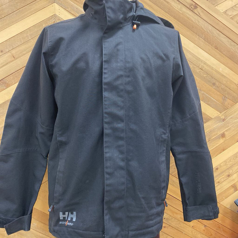 Helly Hansen Workwear Waterproof Jacket: black-men-MD