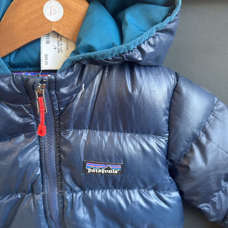 Patagonia- baby Hi- Loft down hoodie- MSRP $189 : Navy -children-3T