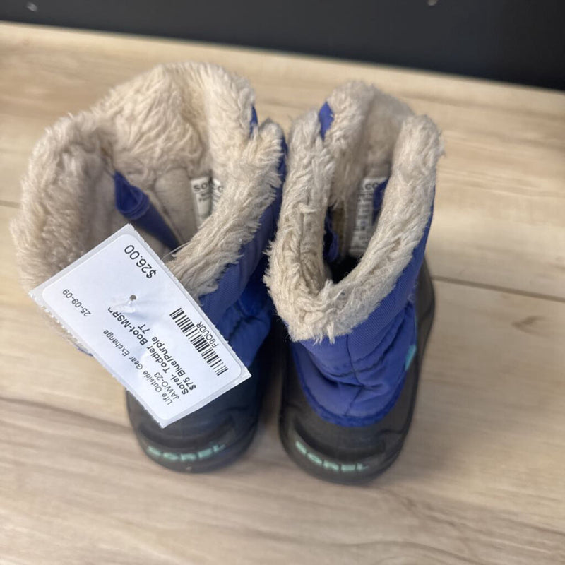 Sorel- Toddler Boot-MSRP $75: Blue/Purple -children-7T