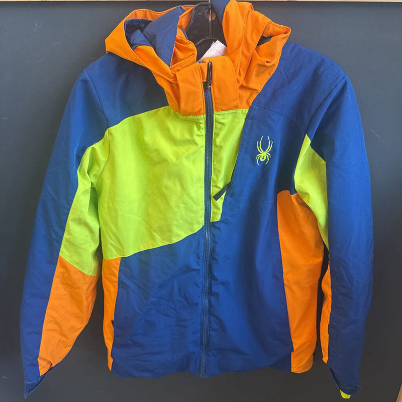 Spyder - Youth Insulated Hooded Jacket - MSRP $200: Blue, Orange, Yellow-children-16Y