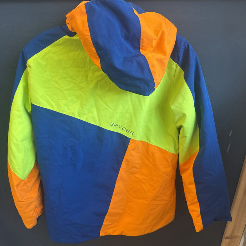 Spyder - Youth Insulated Hooded Jacket - MSRP $200: Blue, Orange, Yellow-children-16Y