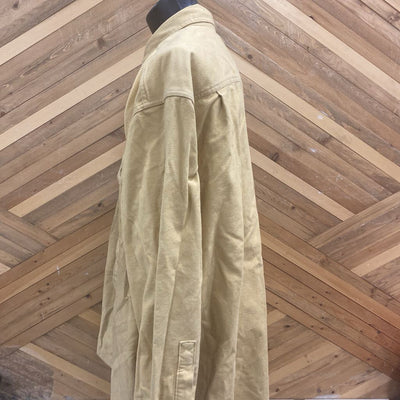Woolrich- Men's Heavy Button Down Shirt- MSRP $239: khaki-men-3XL
