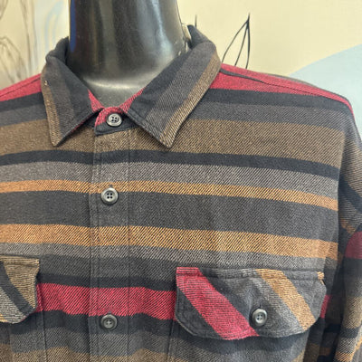 Patagonia - Men's Organic Cotton Flannel Shirt- MSRP $149: Black, Brown, Red-men-XL