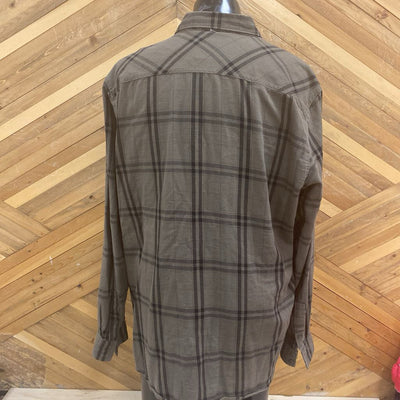 Fox Racing - men's Plaid Button-Up Shirt- MSRP$125: Brown-men-XXL