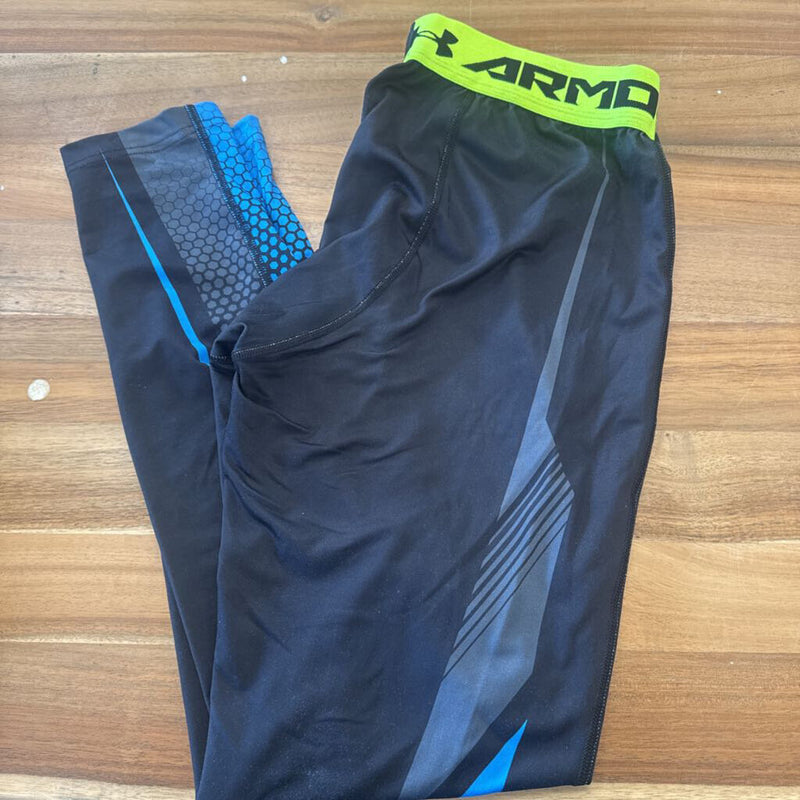 Under Armour - HeatGear Compression Legging- MSRP $40s: black, blue-men-XL