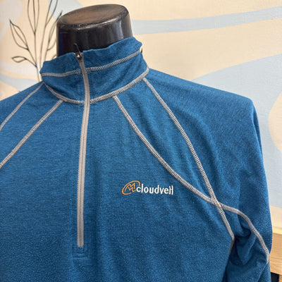 Cloudveil- Men's Medium Zip-Up Pullover: blue-men-MD
