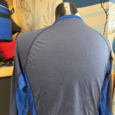 ORTOVOX - men's Long Sleeve Merino Blend Base Top- MSRP $129 : blue, navy-men-LG