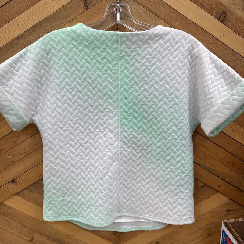 Ivivva- Light Green Quilted Short Sleeve Top: light green-children-LGY