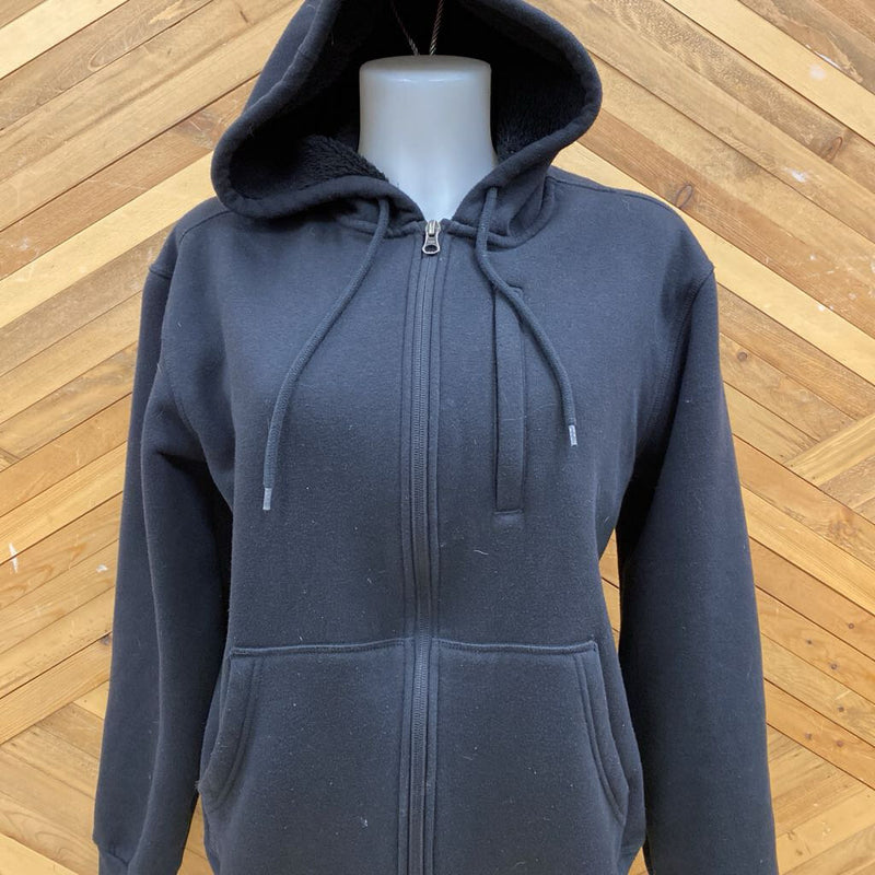 BC Clothing Company - Adult Full-Zip Teddy Fleece-Lined Hoodie: Black -unisex-SM