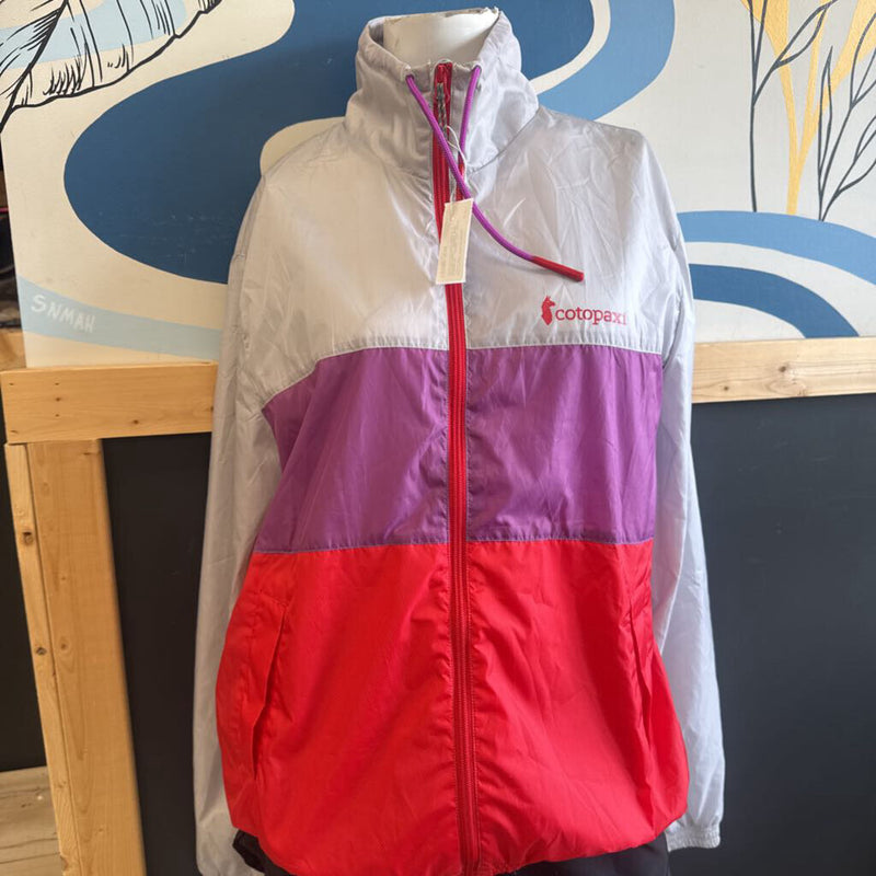 Cotopaxi - Unisex Tec Vista Windbreaker - MSRP $115: Grey/Purple/Red-unisex-Men L / Women XL