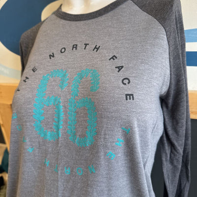 The North Face Women's Grey Long Sleeve Shirt: grey-women-SM
