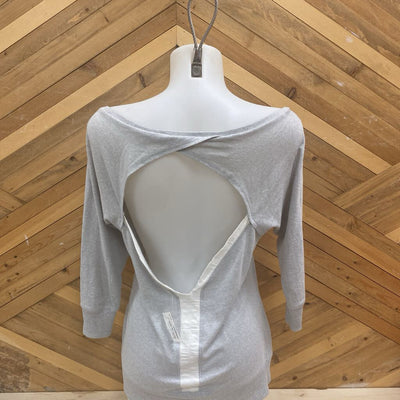 The North Face- Women's Open Back Gray Pullover Sweatwe- MSRP $100: gray-unisex-SM