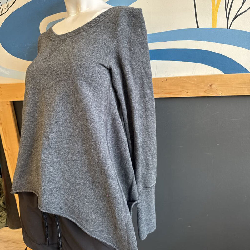 Lululemon Gray Crewneck Sweatshirt: gray-unisex-SM