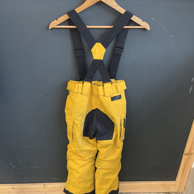 Ripzone - Kids' 8K Suspender Ski Pants: Yellow/Black-children-XS