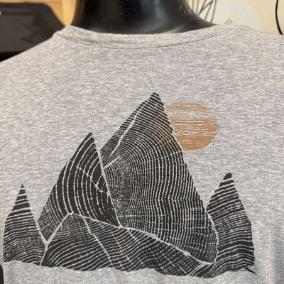 TenTree- Pat on the Back Mountain Graphic Tee- MSRP $45: gray-men-MD
