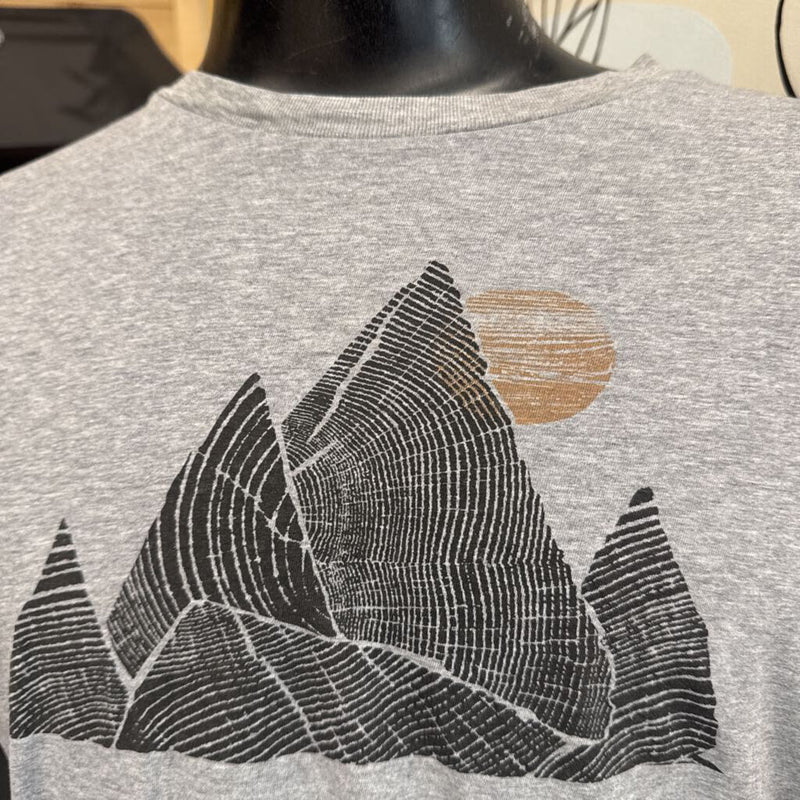 TenTree- Pat on the Back Mountain Graphic Tee- MSRP $45: gray-men-MD