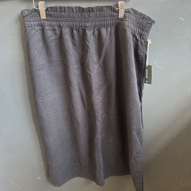Tentree- W Tencel Midi Skirt- MSRP $78: Meteorite Black-women-XL