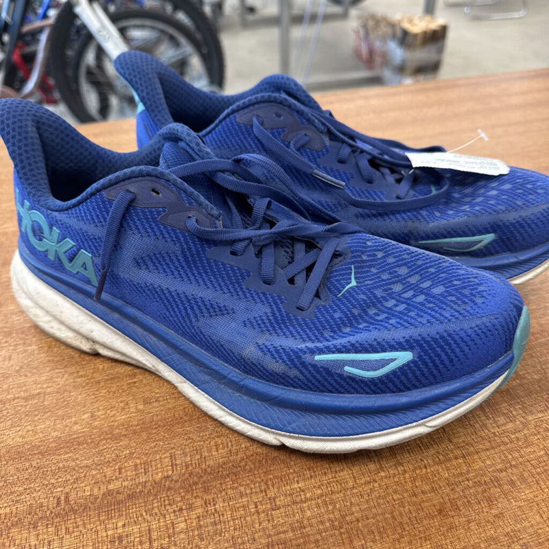 Hoka One One- Clifton 9 Running Shoes- MSRP $180: blue-unisex-11