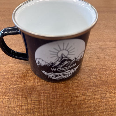 Woods- Enamel Camping Mug: blue-unisex-