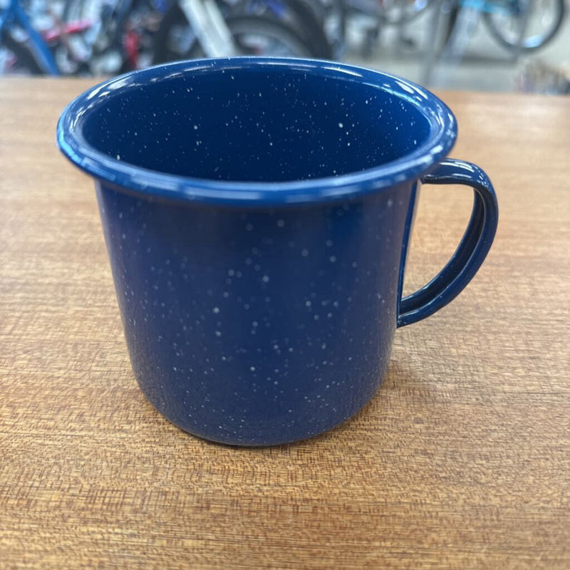 Blue Speckled Enamel Mug: blue-unisex-