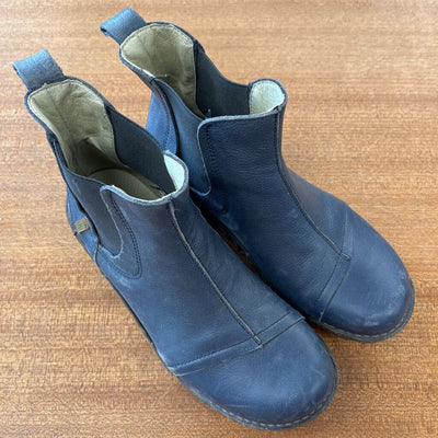 El Naturalista - Women's Yggdrasil Chelsea Leather Boots - MSRP $200: Blue-women-38