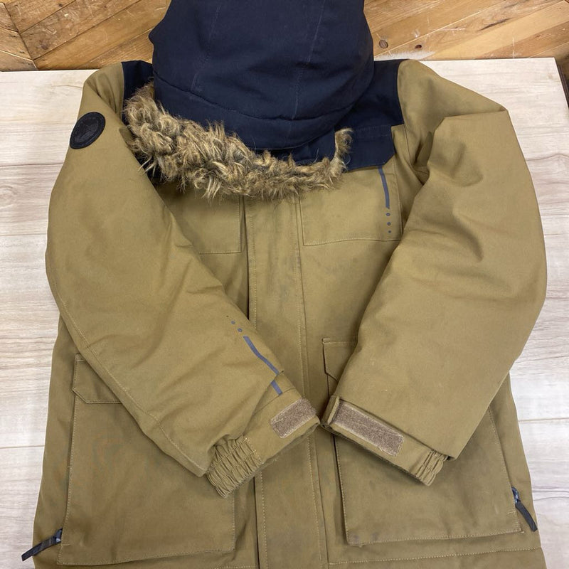 Ripzone - Youth Waterproof Jacket with Fur Hood- MSRP $150: Khaki-children-MD Y