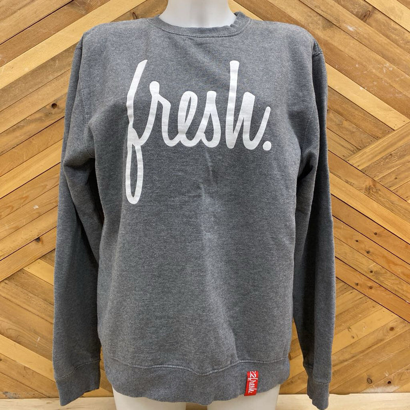 22 Fresh - Unisex Relaxed Fit Crewneck Sweatshirt: Grey-women-MD