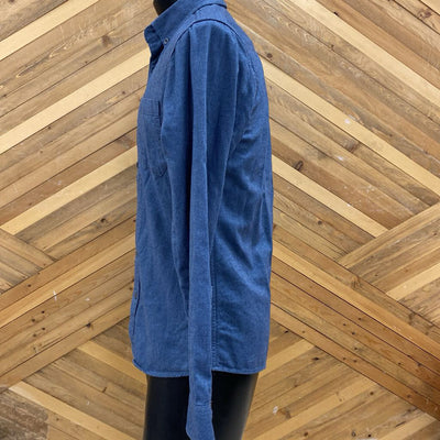 Eddie Bauer - Men's Classic Fit Flannel Button-Down Shirt - MSRP $108: Blue -men-SM