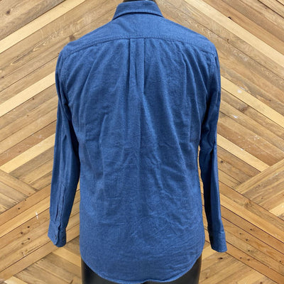 Eddie Bauer - Men's Classic Fit Flannel Button-Down Shirt - MSRP $108: Blue -men-SM