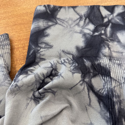 Women's Tie-Dye Leggings: Gray/Black-women-medium