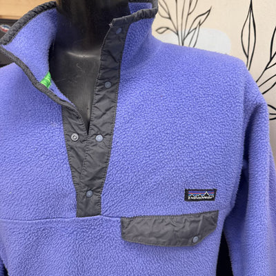 Patagonia - Men's Synchilla Snap-T Fleece Pullover - MSRP $189: Purple/Grey-men-SM