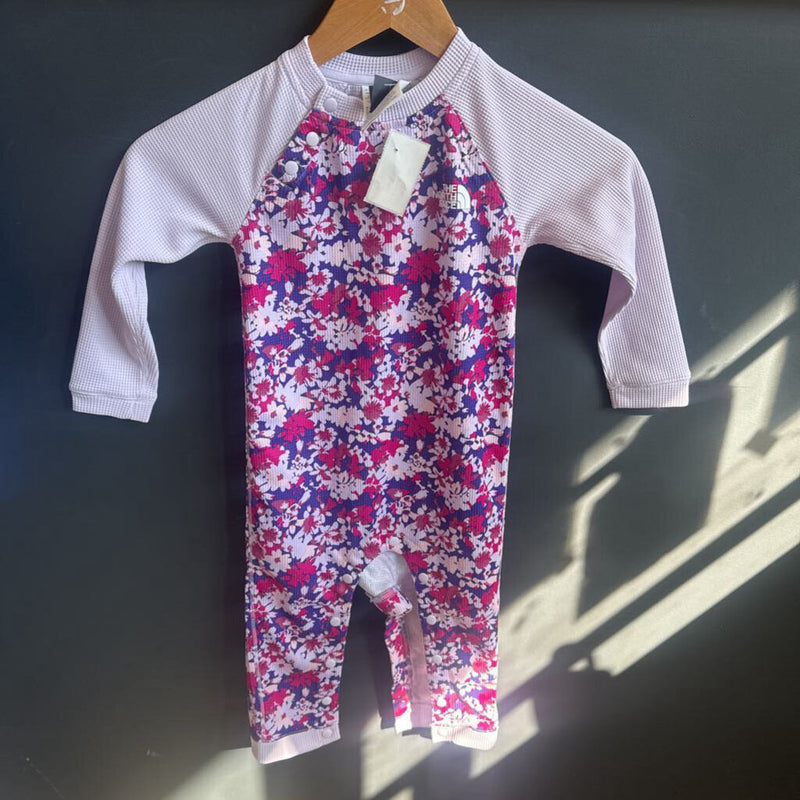 The North face - Baselayer Waffle Onesie - MRP$65: Purple/Pink-infant-18-24M