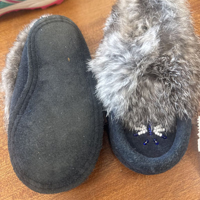 Laurantian Chief - Infant Moccasin - MSRP $69: Navy/Grey-infant-7T
