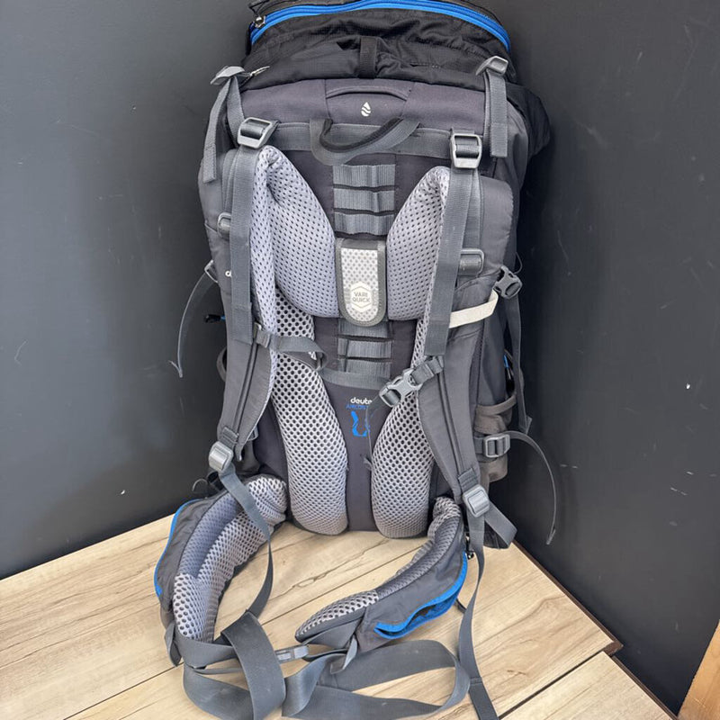 Deuter - Aircontact Lite 50+10 Overnight Hiking Pack - MSRP $310: Black/Blue--50L