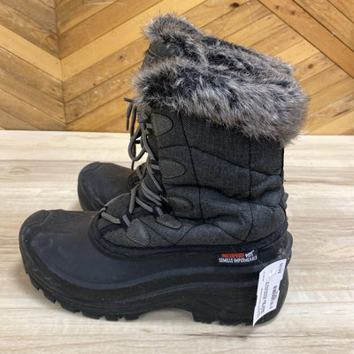 Ice Fields - Winter Boots - MSRP $99: Black/Grey-women-8