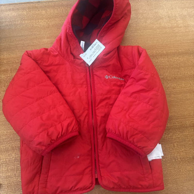 Columbia- Toddler Reversible Fleece lined Jacket - MSRP $55: Red -children-2T