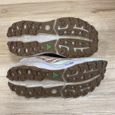 Brooks - Women's Caldera 7 Trail Running Shoes - MSRP $190: Beige/Purple/Mint Green-women-W7.5
