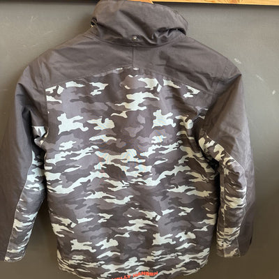 Helly Hansen- Youth Ski Jacket (no Hood) - MSRP $210 : Black Grey -children-12Y
