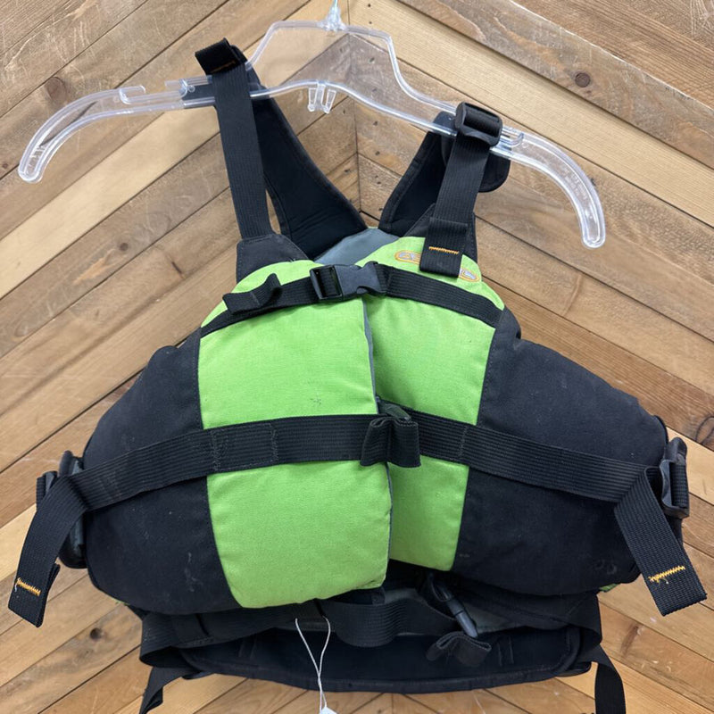 Astral - Otter Youth Paddling PFD - MSRP $200: Green/Black/Grey-children-50-90lbs