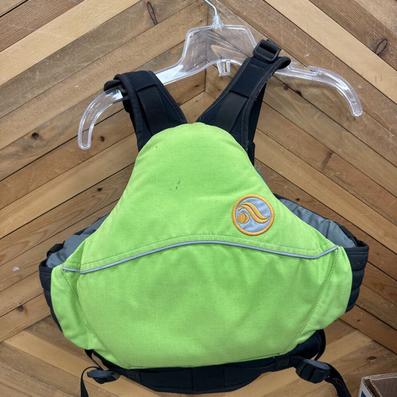 Astral - Otter Youth Paddling PFD - MSRP $200: Green/Black/Grey-children-50-90lbs