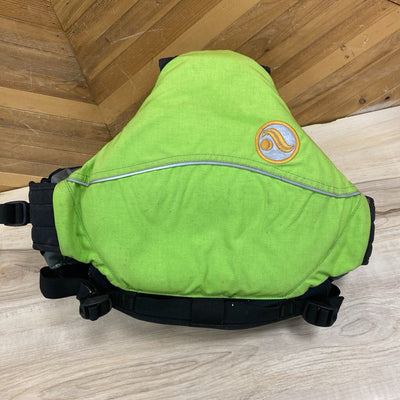 Astral - Otter Youth Paddling PFD - MSRP $200: Green/Black/Grey-children-50-90lbs