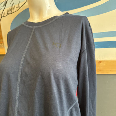 KariTraa- Women's Stine Long Sleeve Top- MSRP $65: Royal-girls-LG