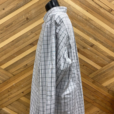 Eddie Bauer - Men's Button Down - MSRP $100: Green/Grey-men-XL